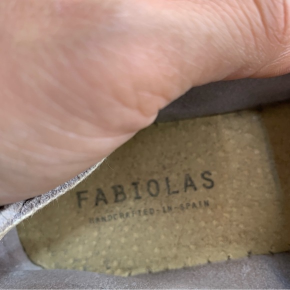 Fabiolas Women's Espadrilles grey suede platform flats size 38 US 7.5-8 - Picture 6 of 8